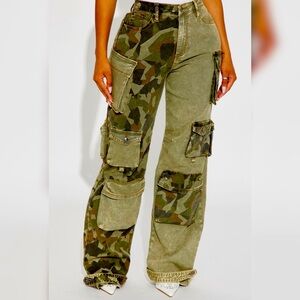 Fashion nova army green jeans